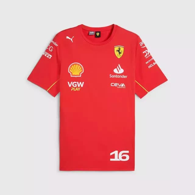 Playera Ferrari Charles Leclerc Oficial 2024