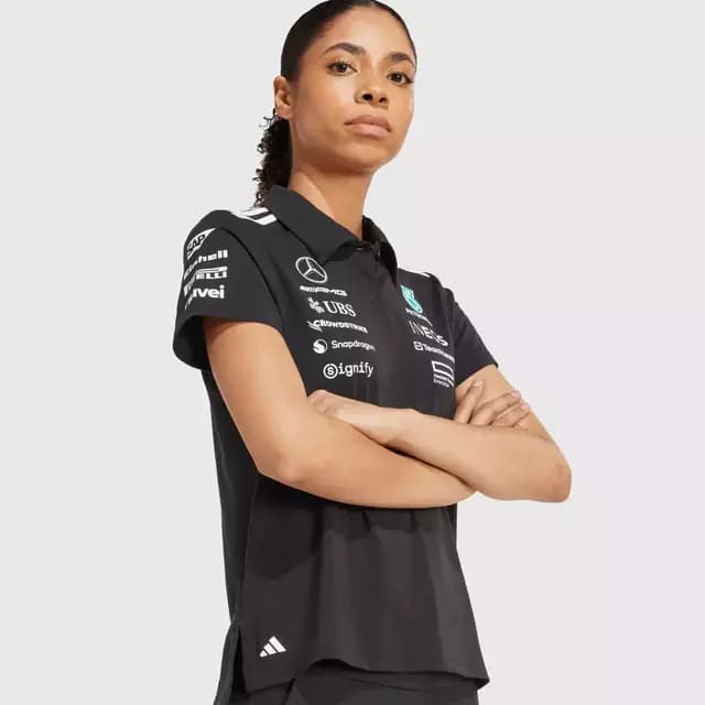 Camiseta Polo Team Mercedes AMG Petronas Oficial 2025 - Mujer -
